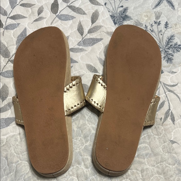 Jack Rogers Gold and Tan Sandals - Picture 4 of 5